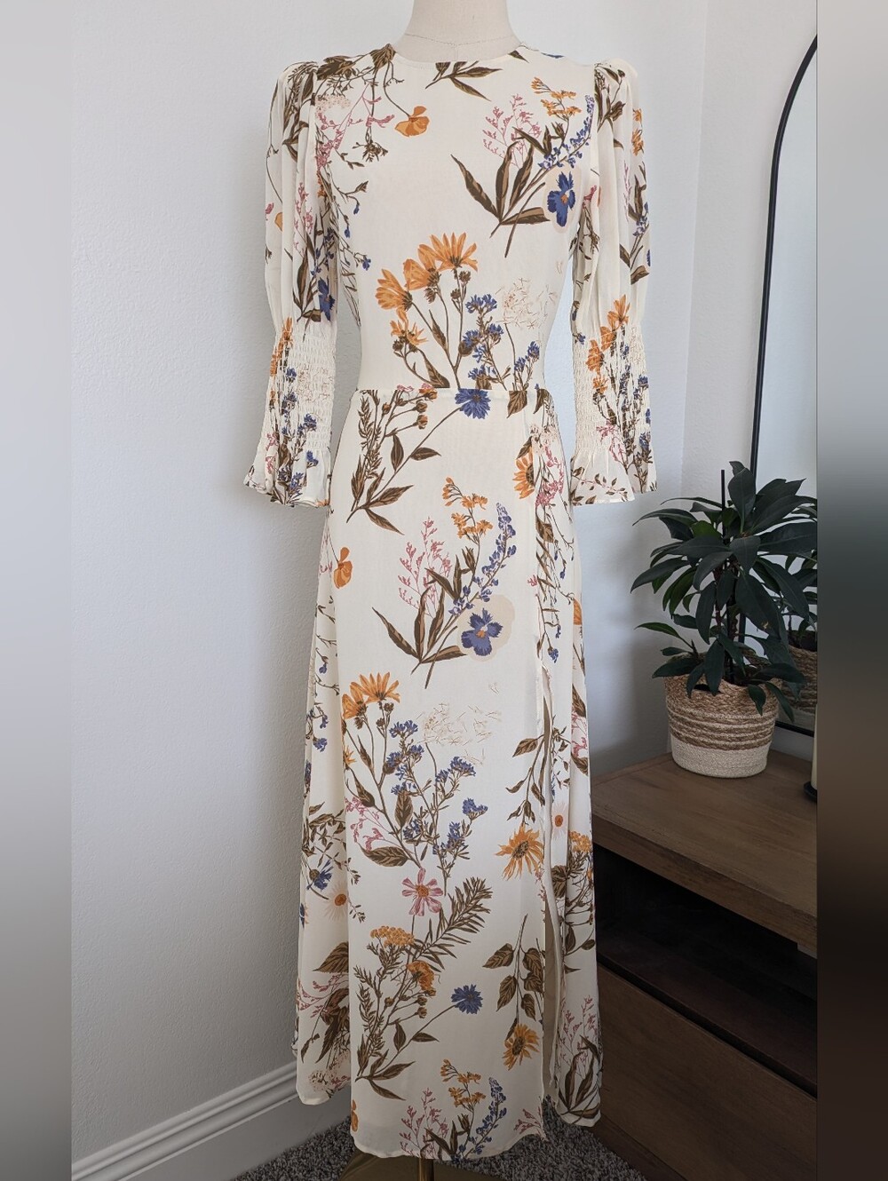 Reformation Carolena Floral Midi Dress